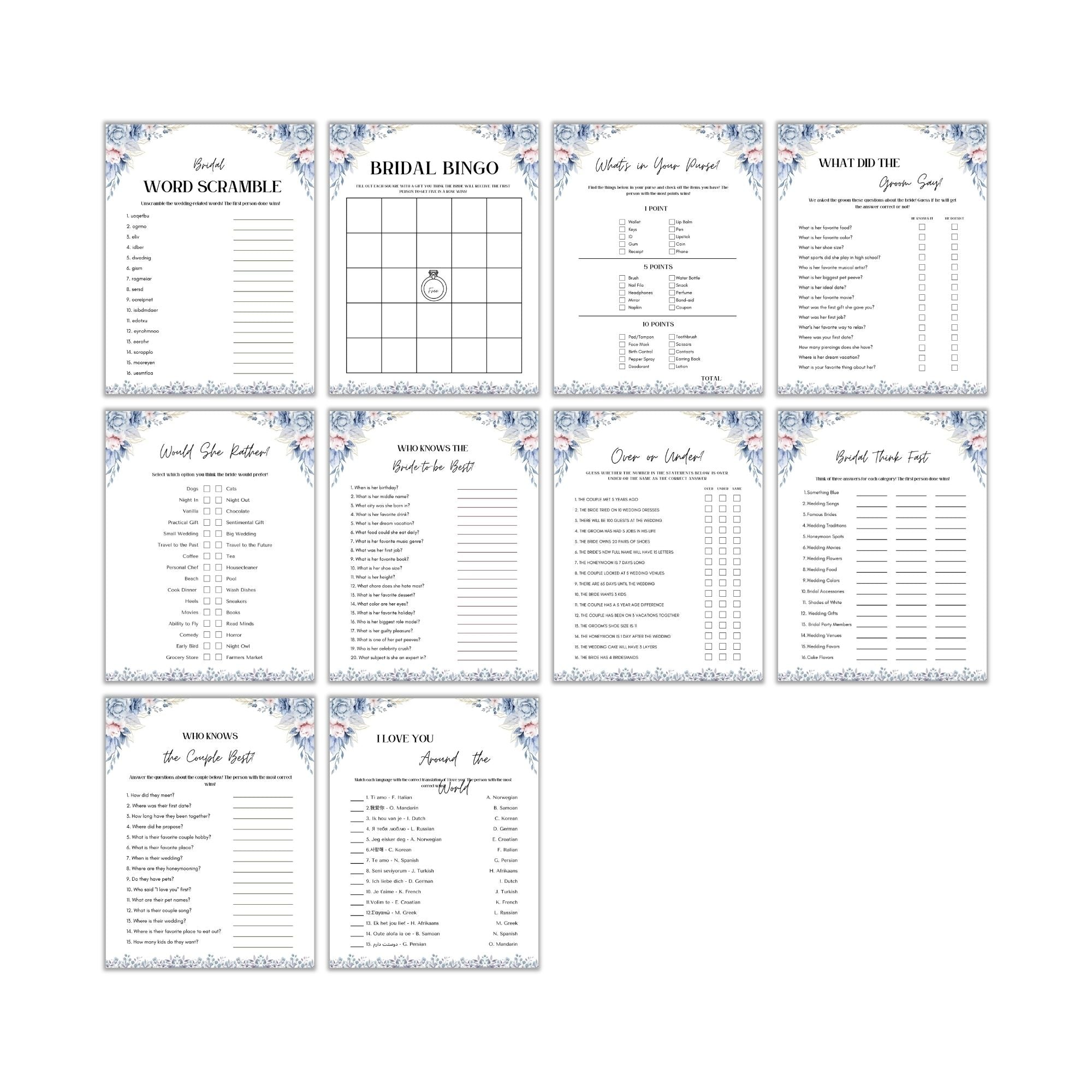Bridal Shower Games PLR Pack