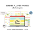 the summer planner for kids is displayed on a computer screen