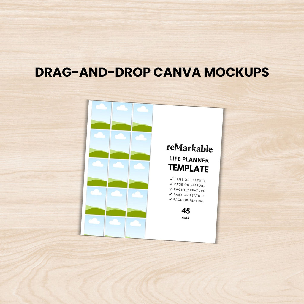 ReMarkable Planner Mockup Templates PLR