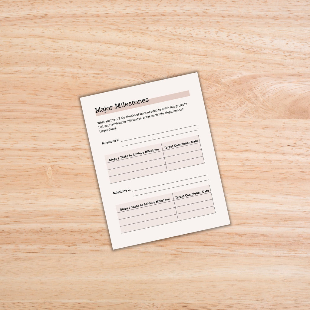Finish What You Start Workbook PLR