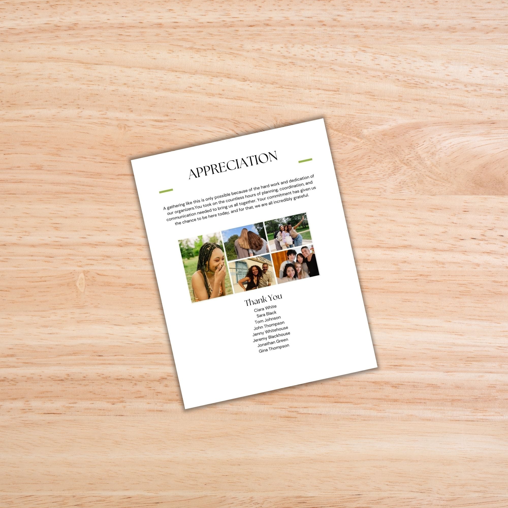 Family Reunion Itinerary (PLR)