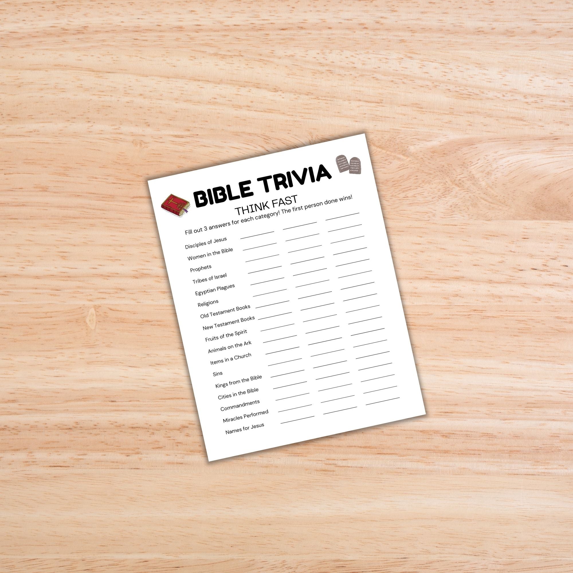 Bible Trivia Games Bundle PLR