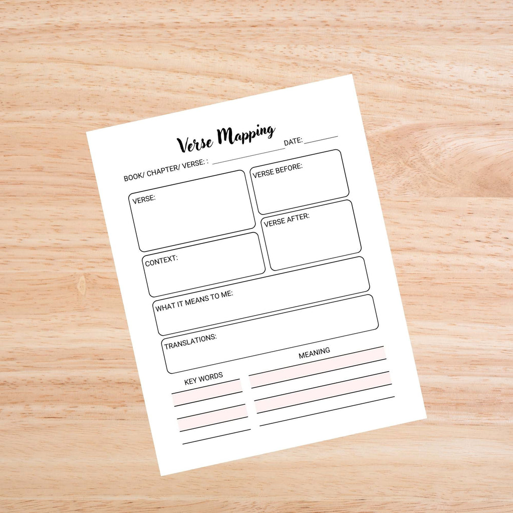 Bible Verse Mapping Journal PLR