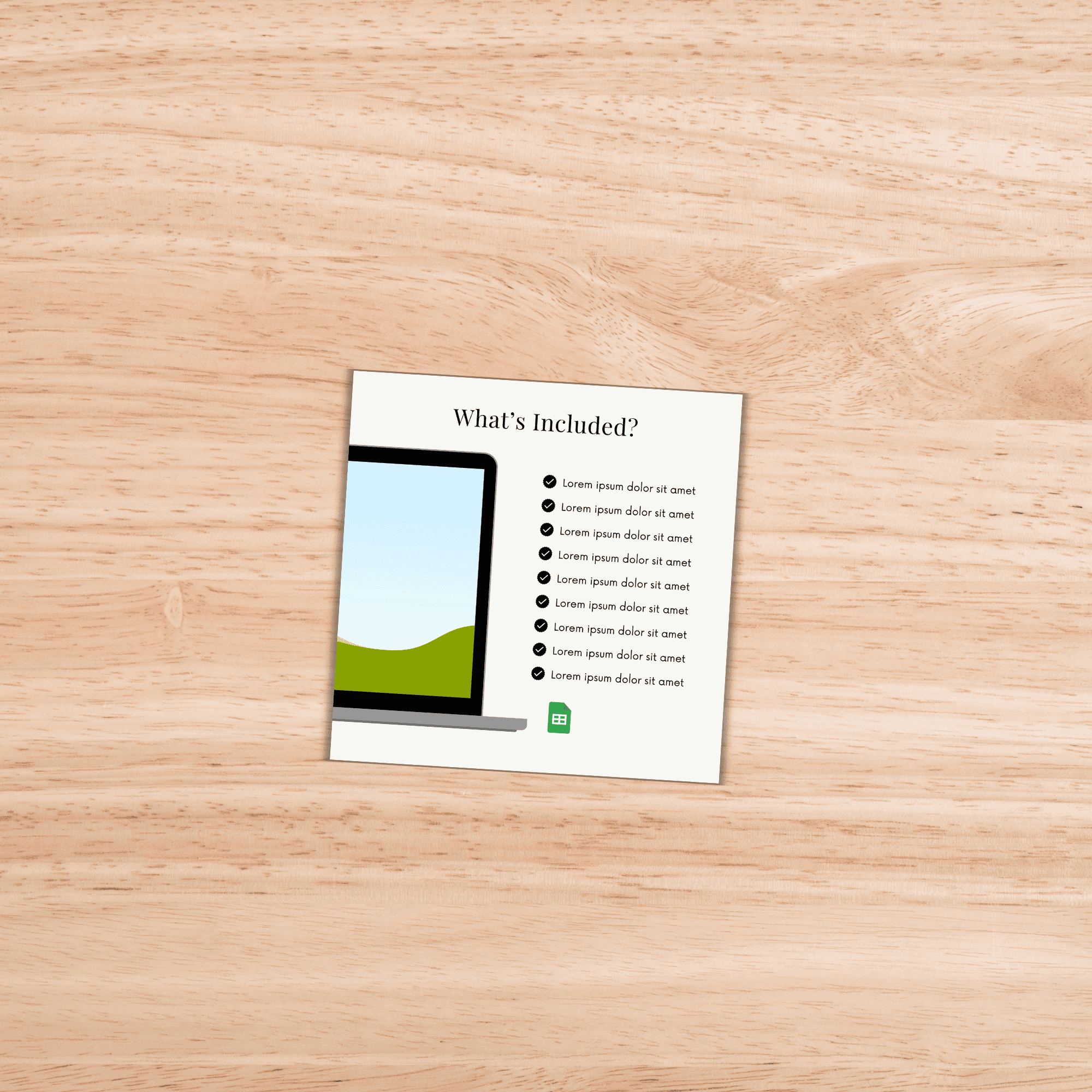 Google Sheets Mockups (PLR)
