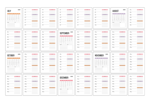 2026 Calendar Template (2026 to 2030 Calendar Planner Pages)