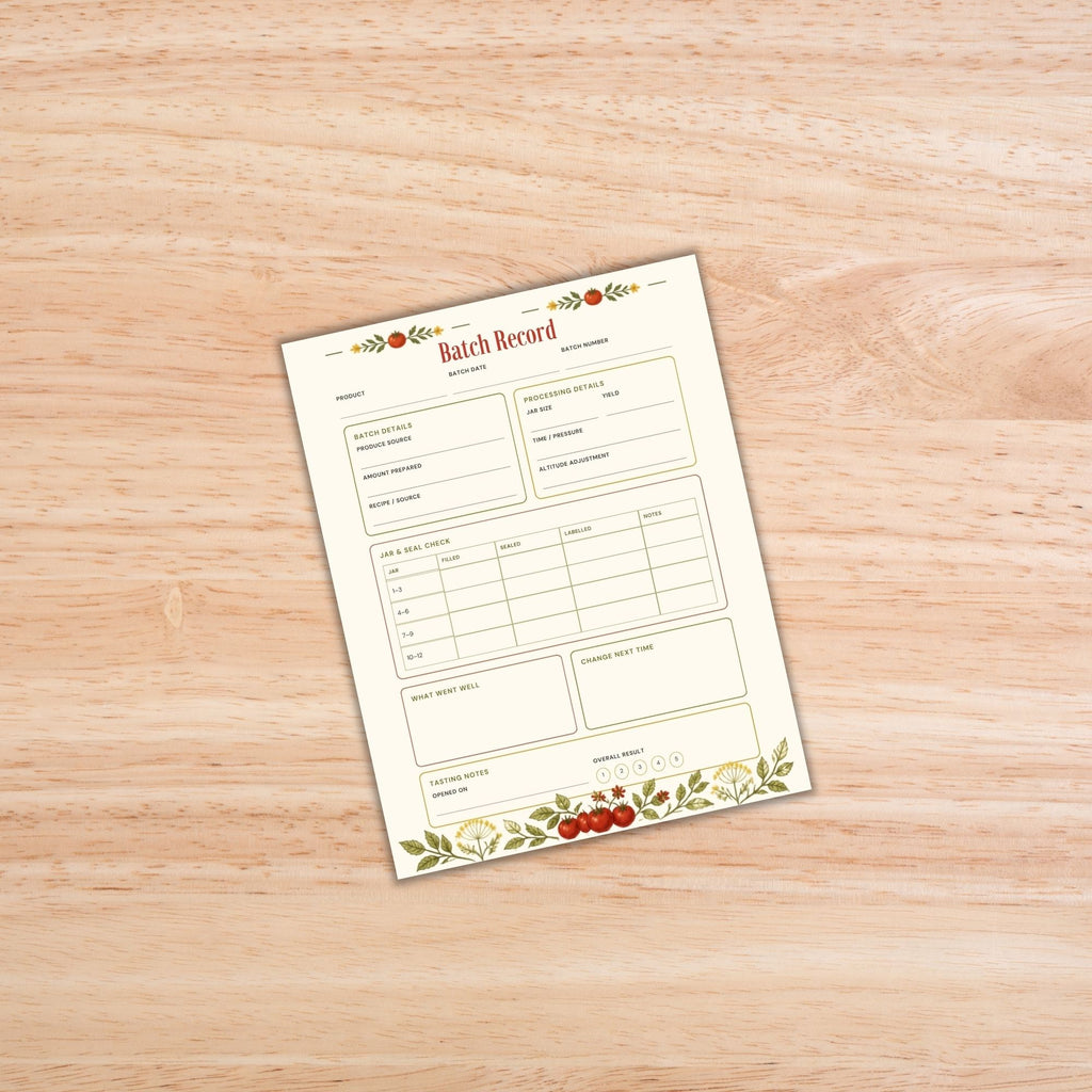 Canning & Preserves Planner