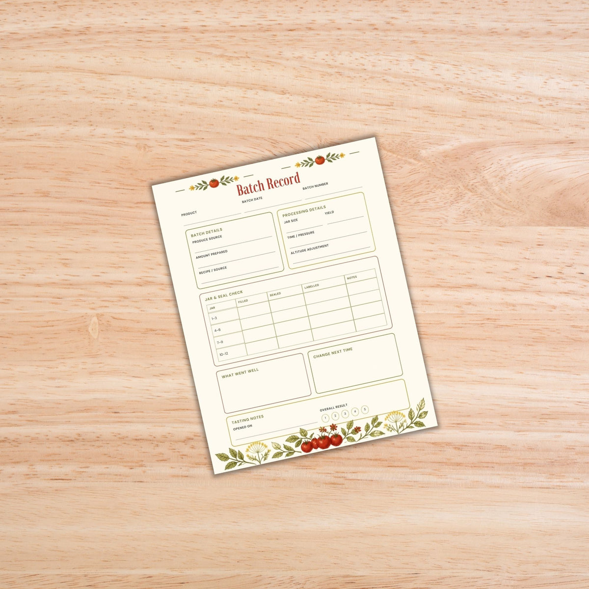 Canning & Preserves Planner