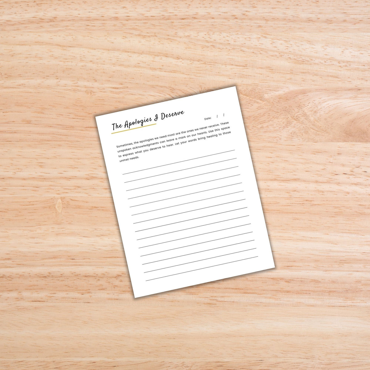 Unspoken Words Journal PLR Template