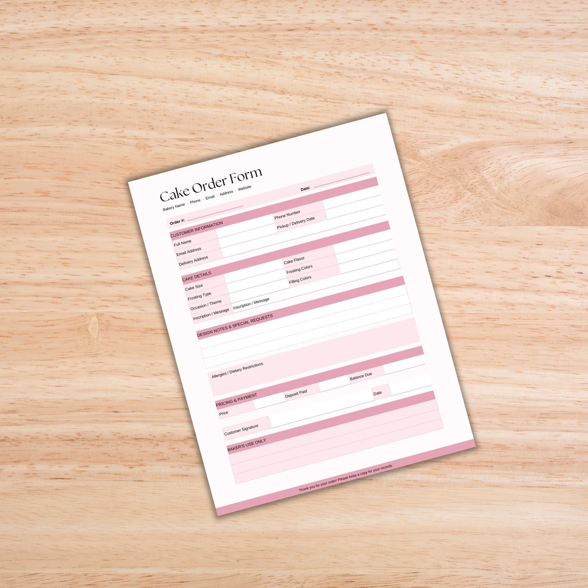Order Forms Bundle