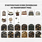 Dark Academia Notion Covers PLR