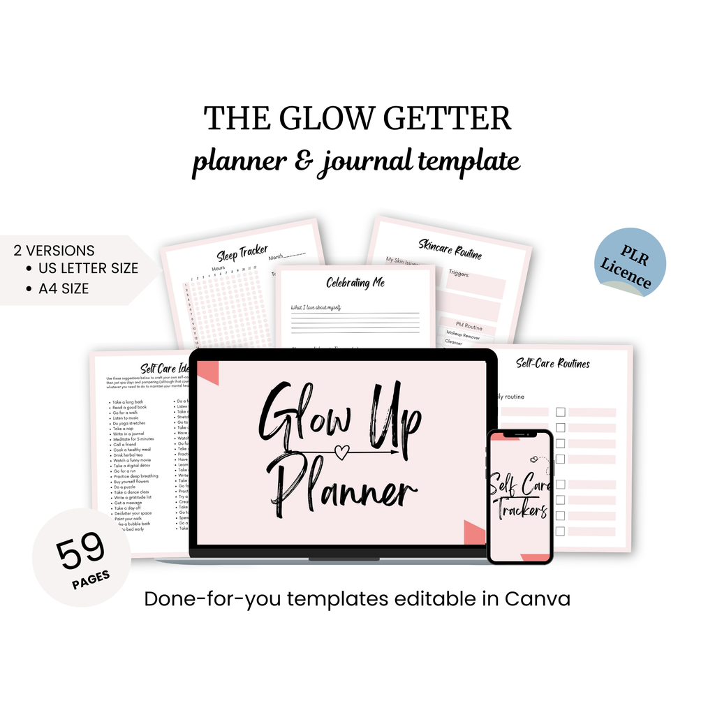 the glow getter planner and journal template
