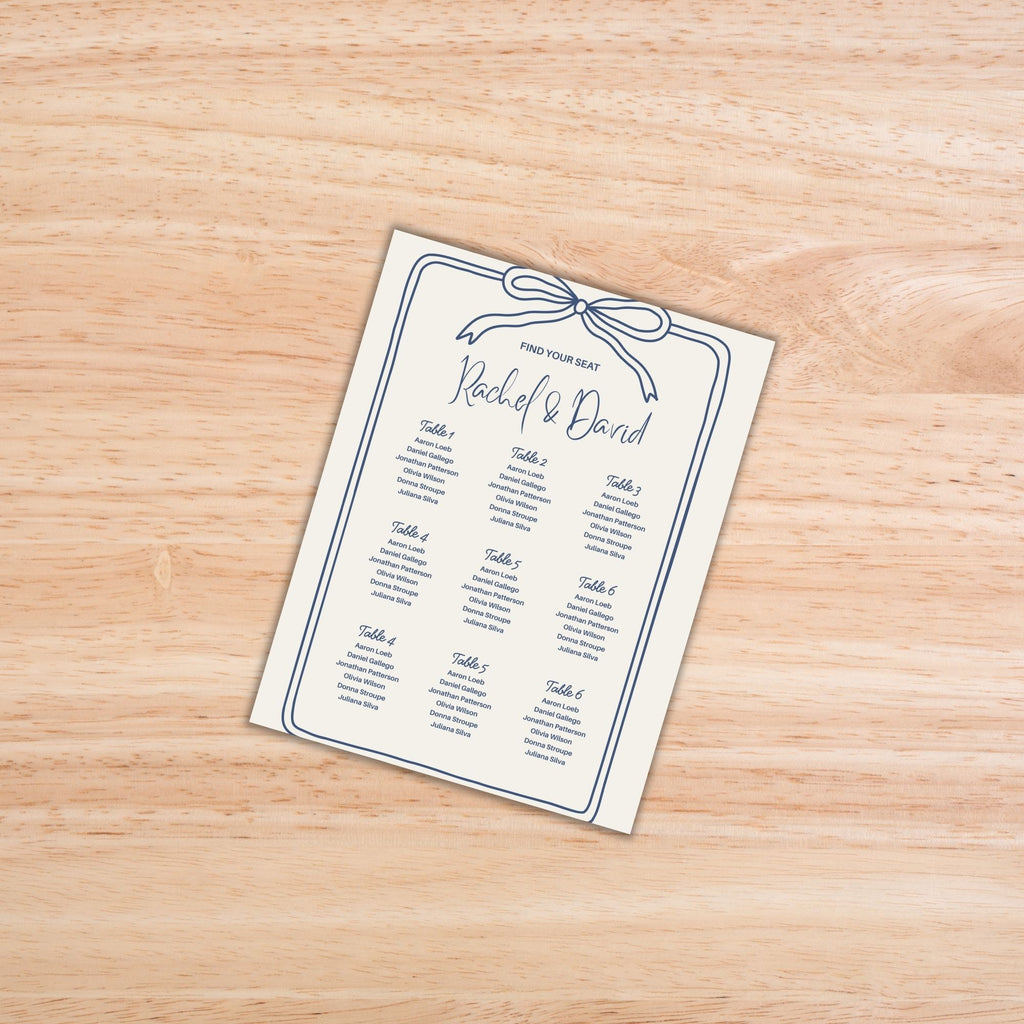 Wedding Seating Charts PLR Template