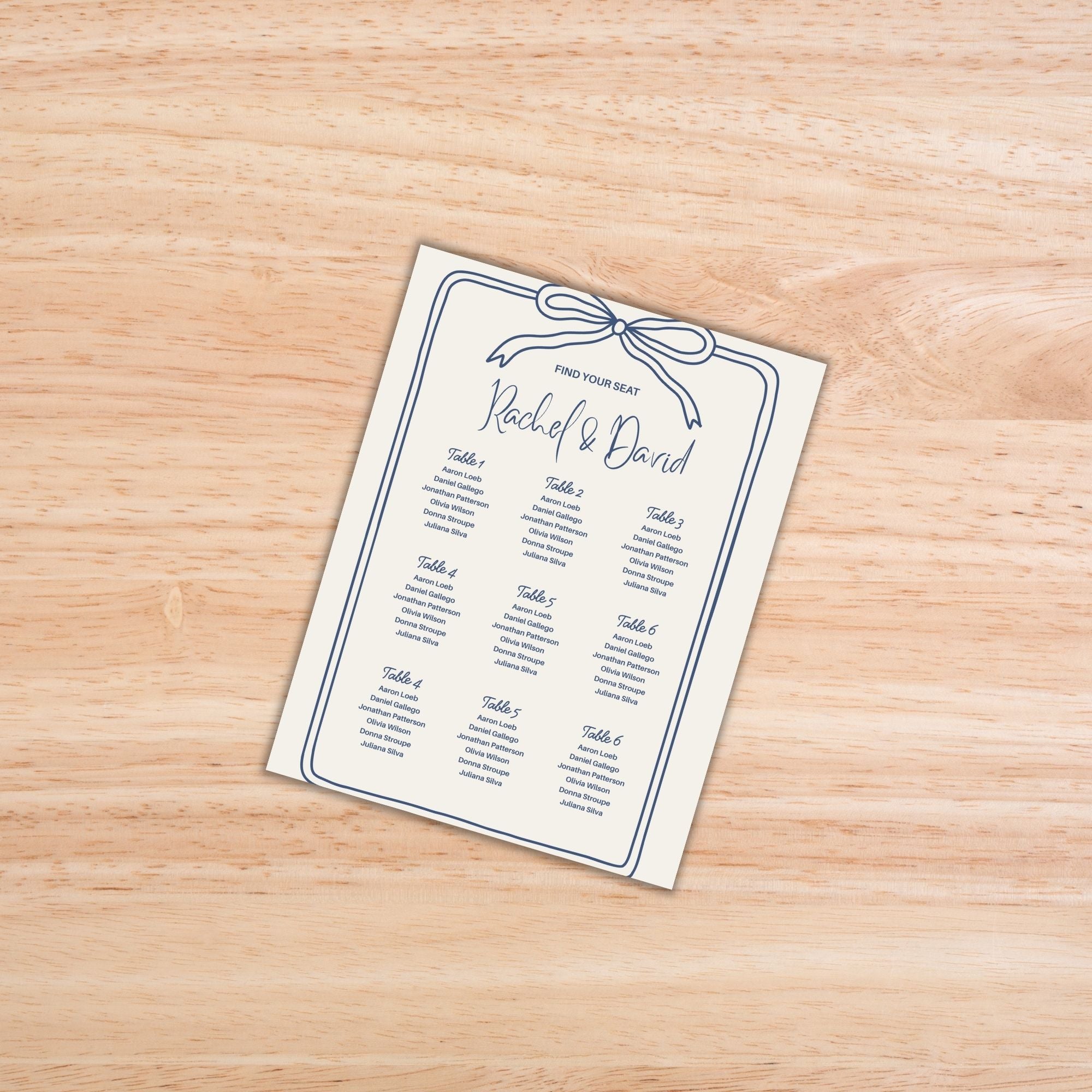 Wedding Seating Charts PLR Template
