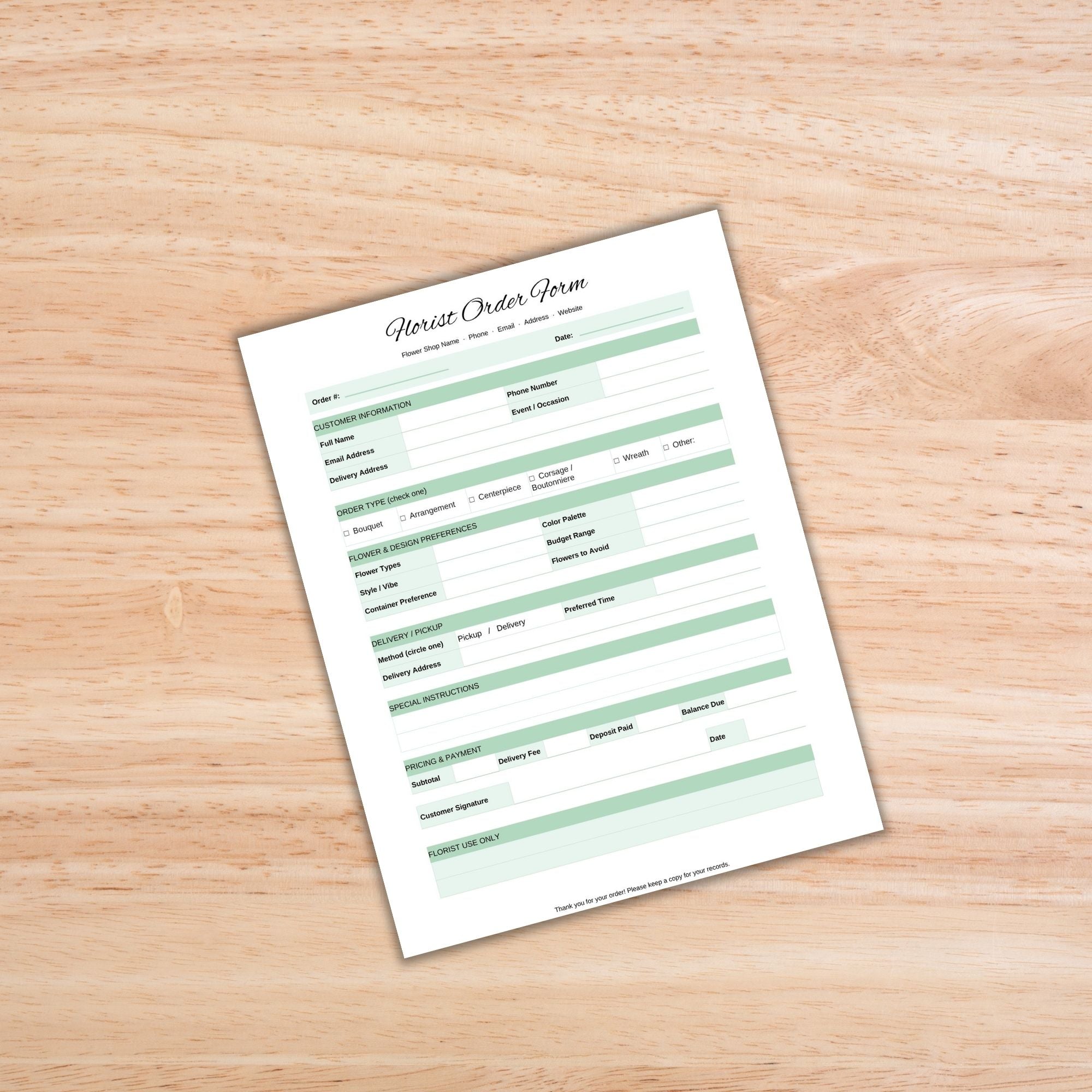 Order Forms Bundle