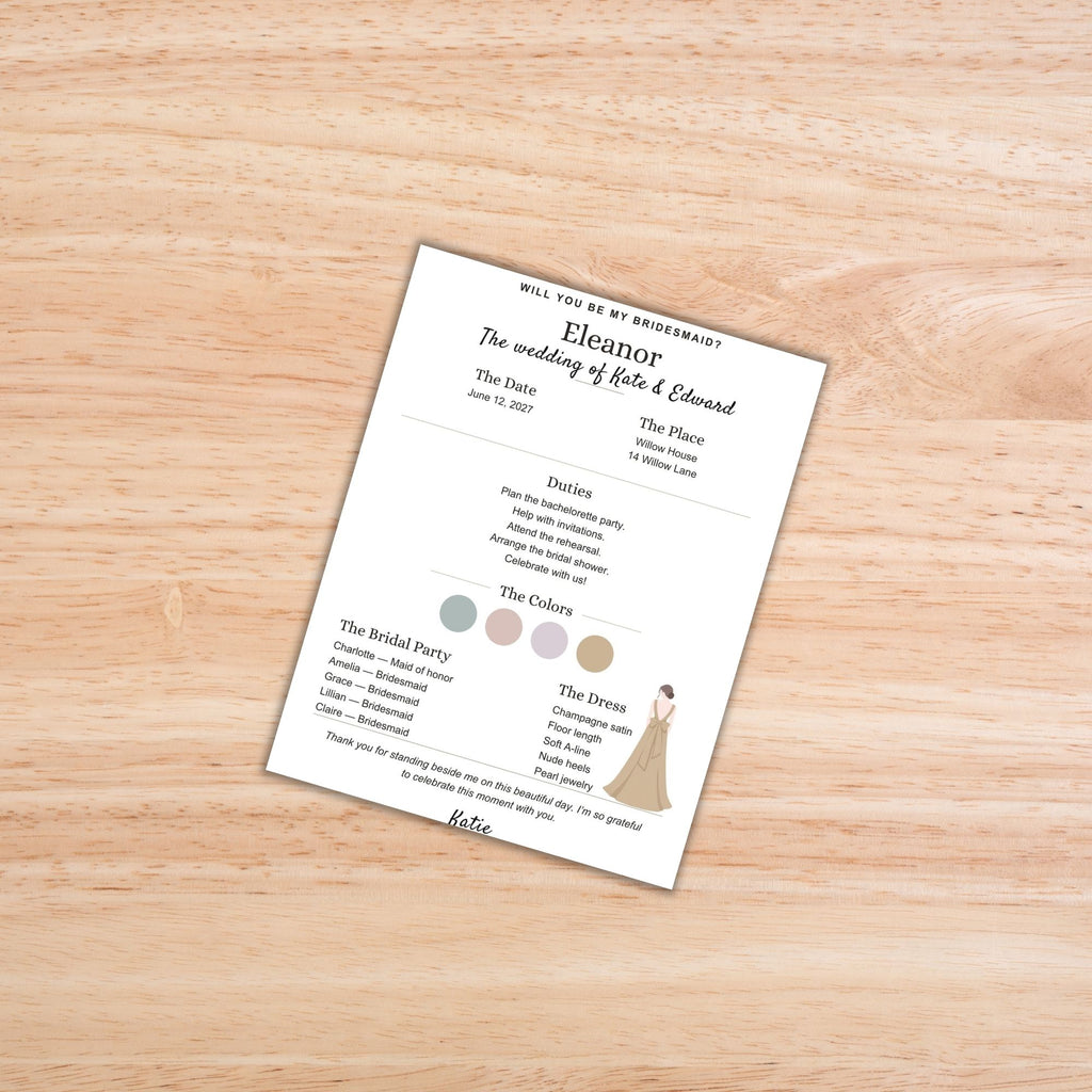 Bridesmaid Info Cards PLR Bundle