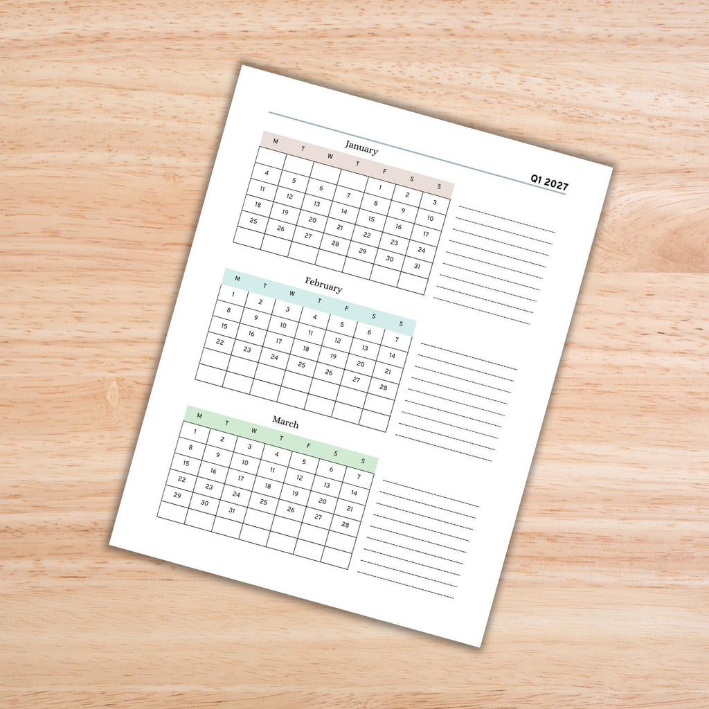 2027 Quarterly Planner PLR Template