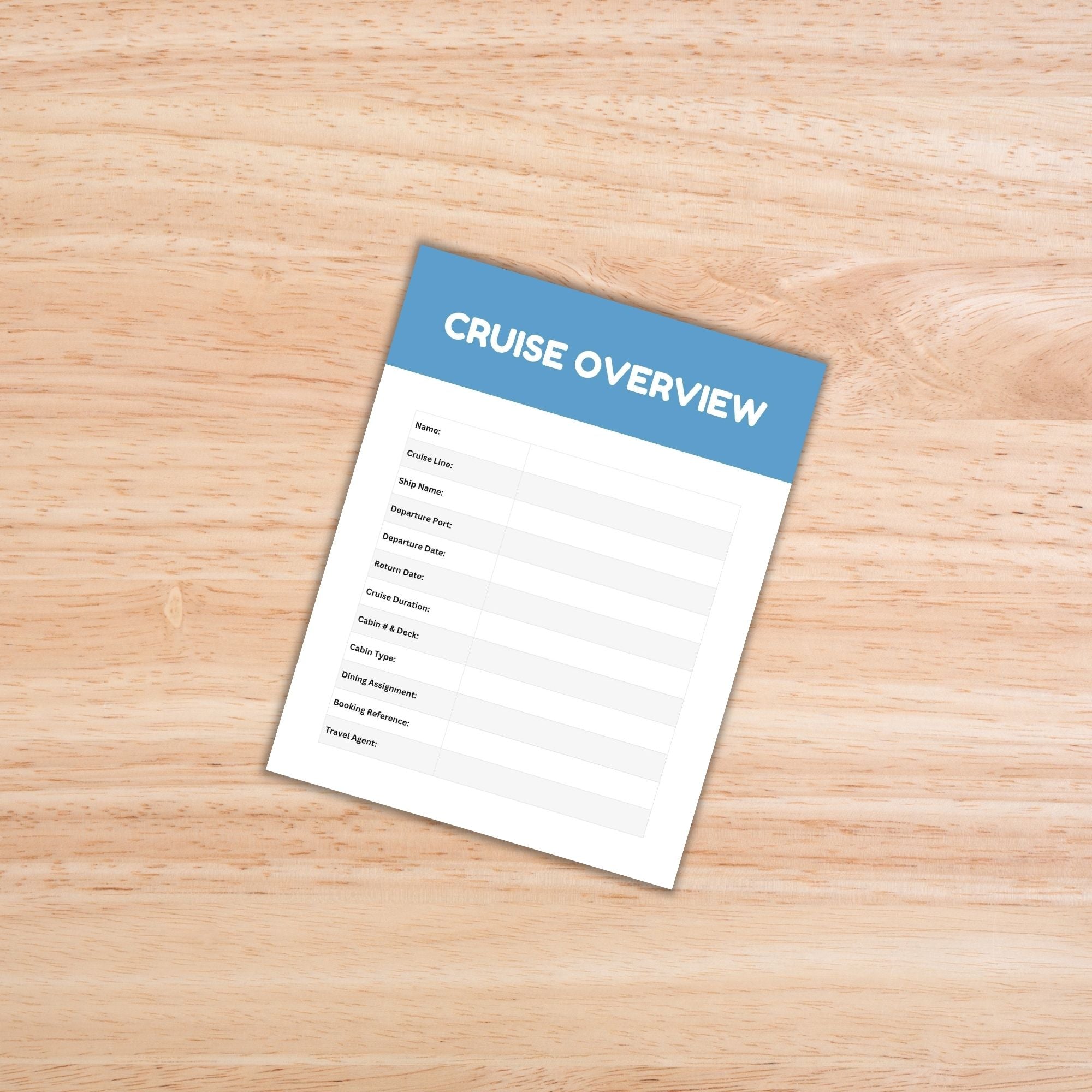 Cruise Planner PLR Template