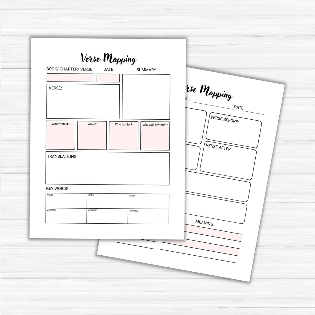 Bible Verse Mapping Journal PLR
