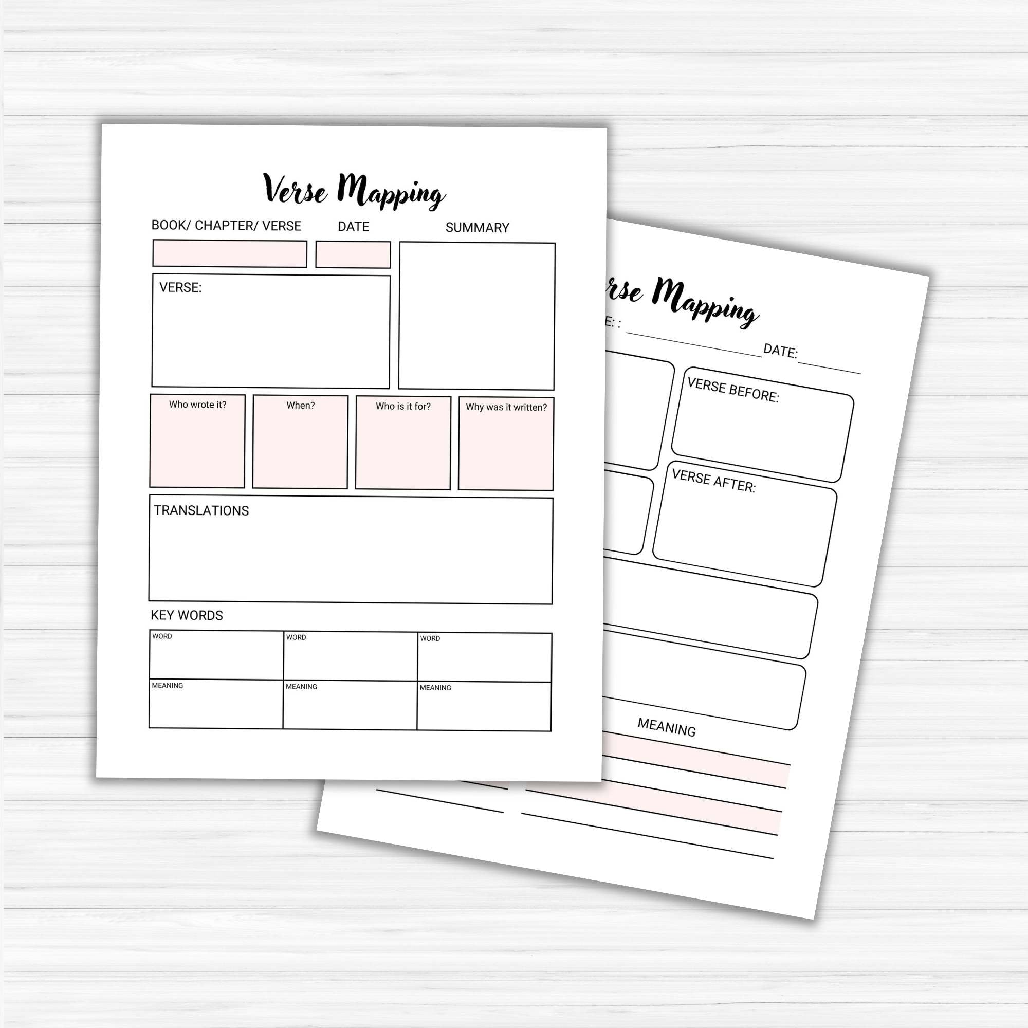 Bible Verse Mapping Journal PLR