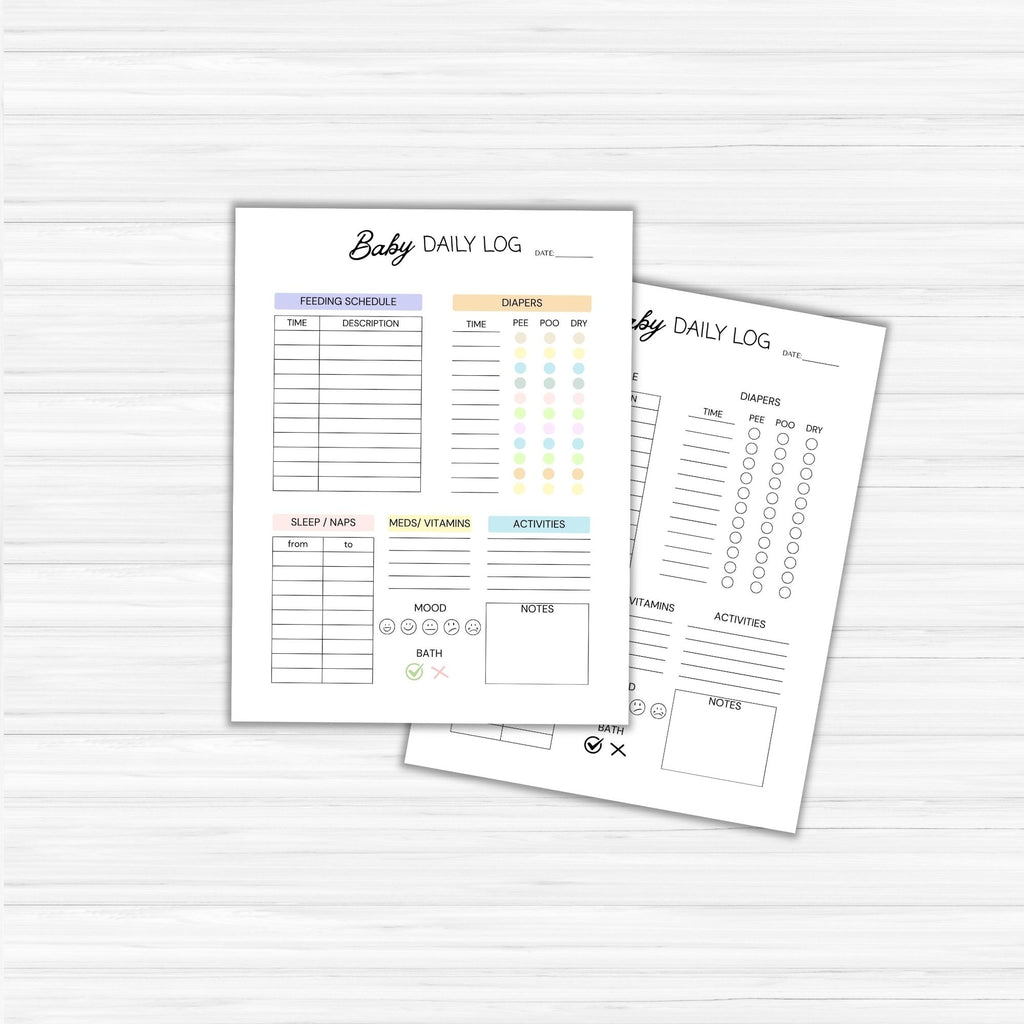 Baby Daily Logs Bundle PLR