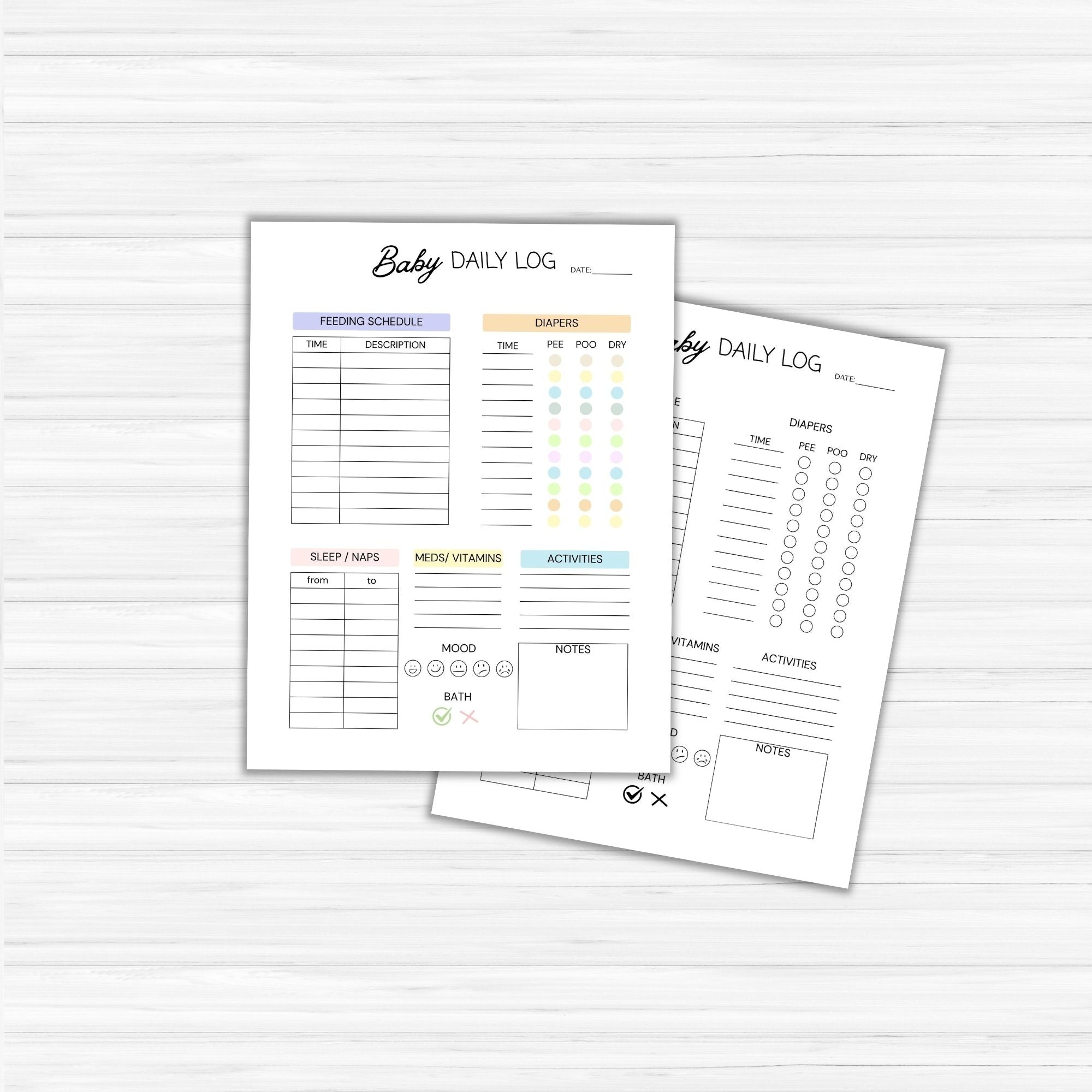 Baby Daily Logs Bundle PLR