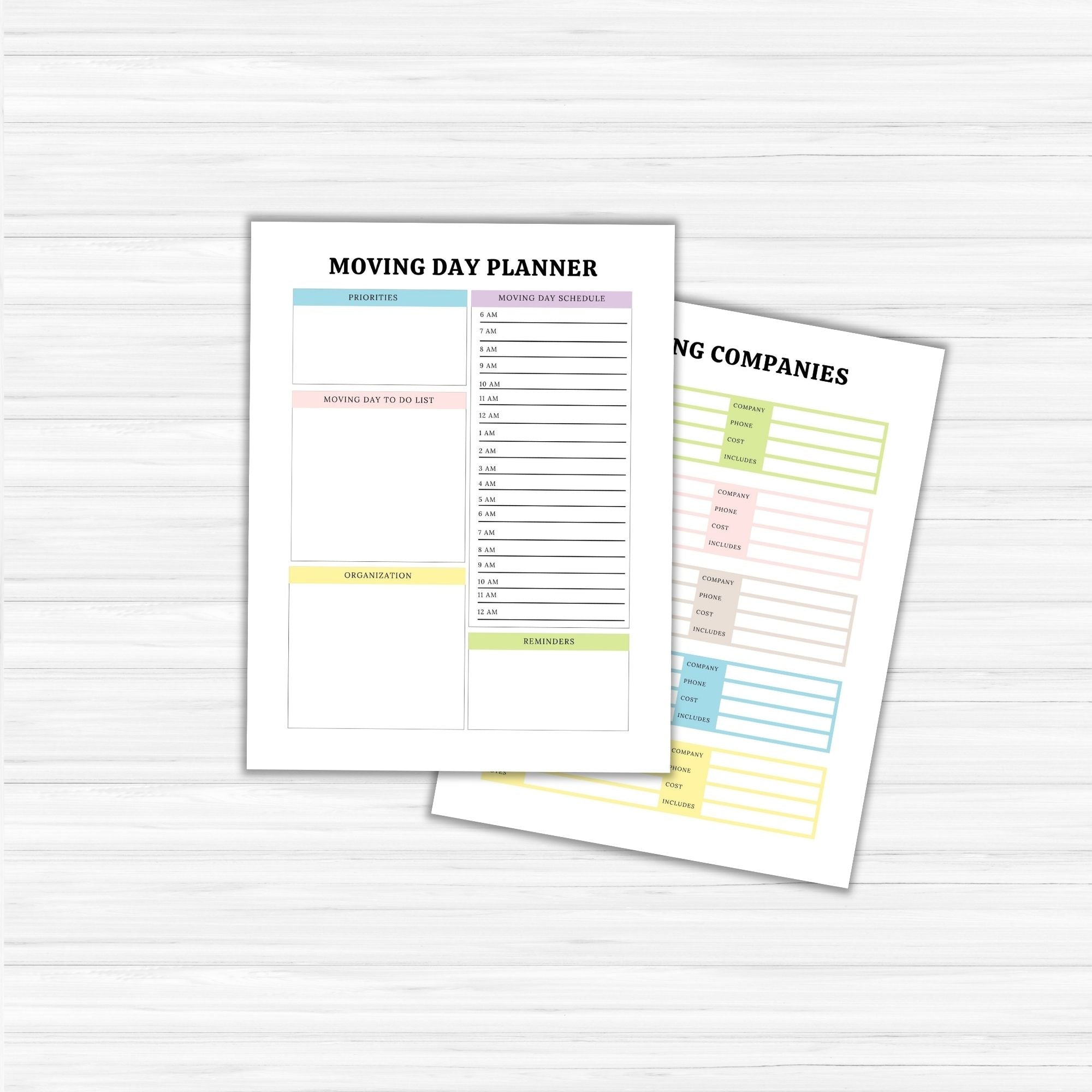 Moving Planner PLR Template