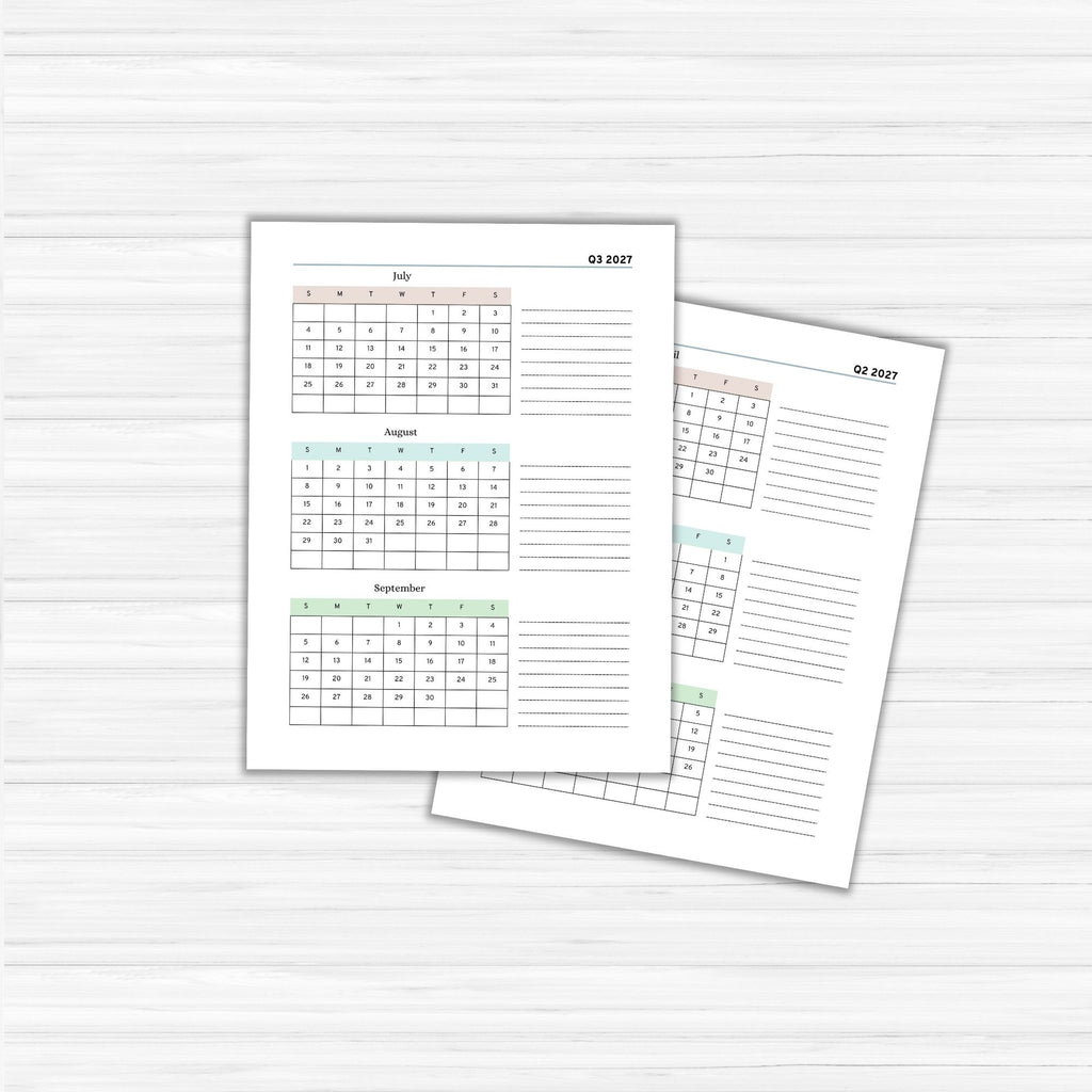 2027 Quarterly Planner PLR Template