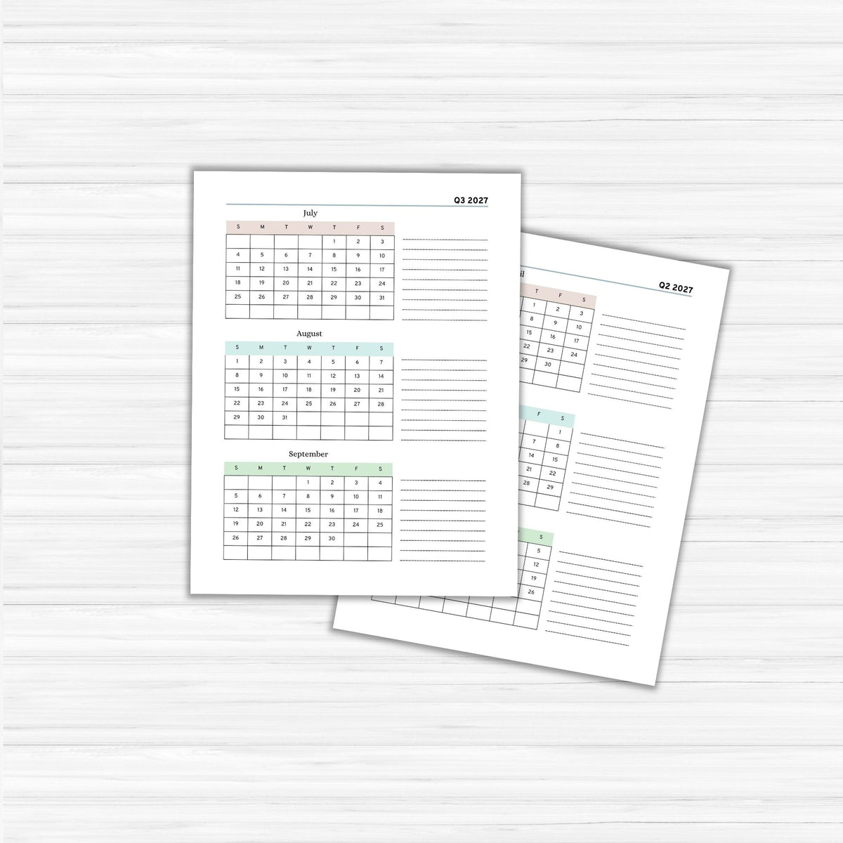 2027 Quarterly Planner PLR Template