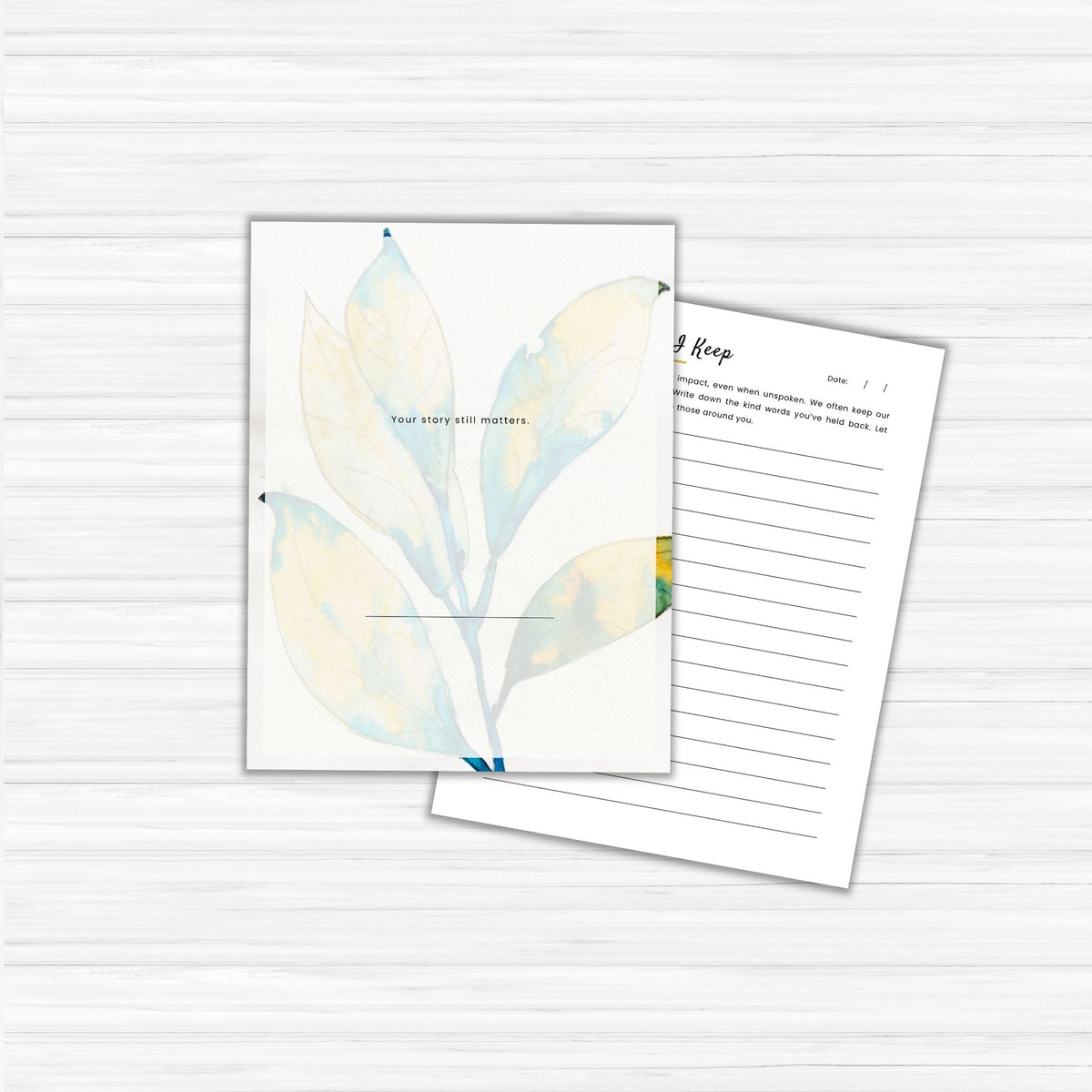 Unspoken Words Journal PLR Template