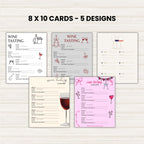 Wine Tasting Cards PLR Template