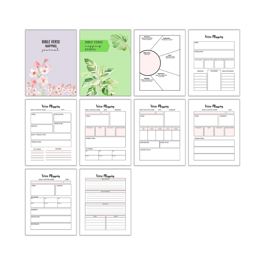 Bible Verse Mapping Journal PLR