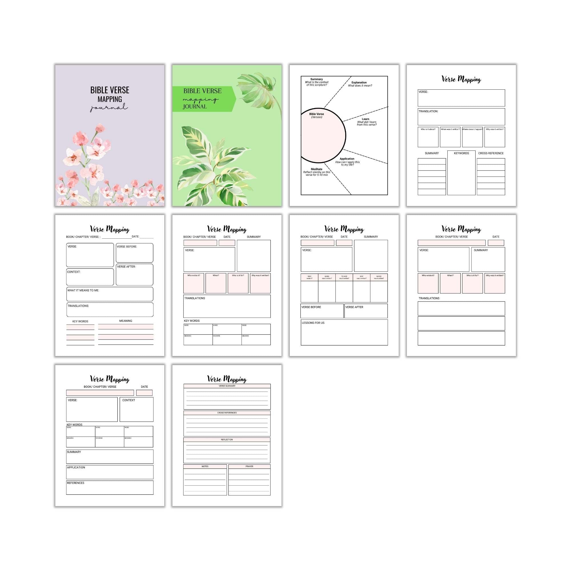 Bible Verse Mapping Journal PLR