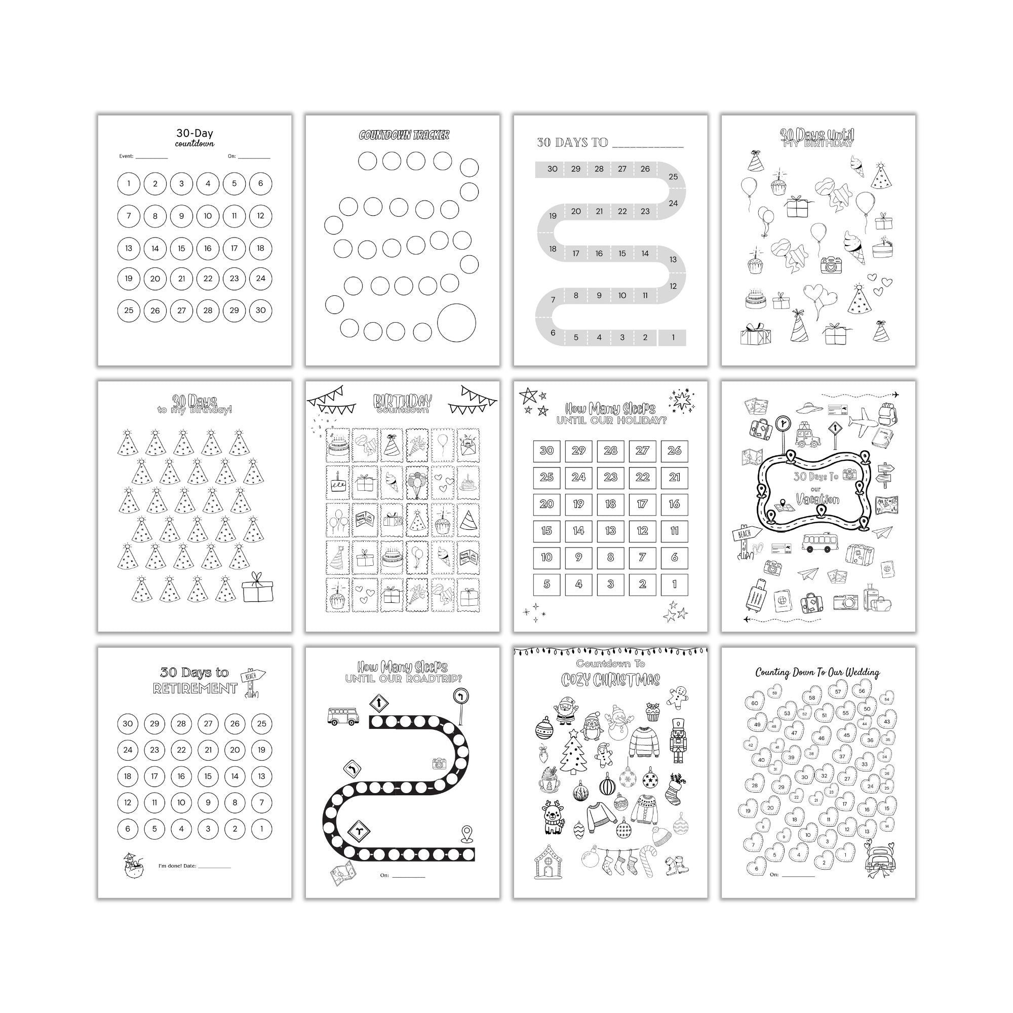 Countdown Trackers Bundle PLR