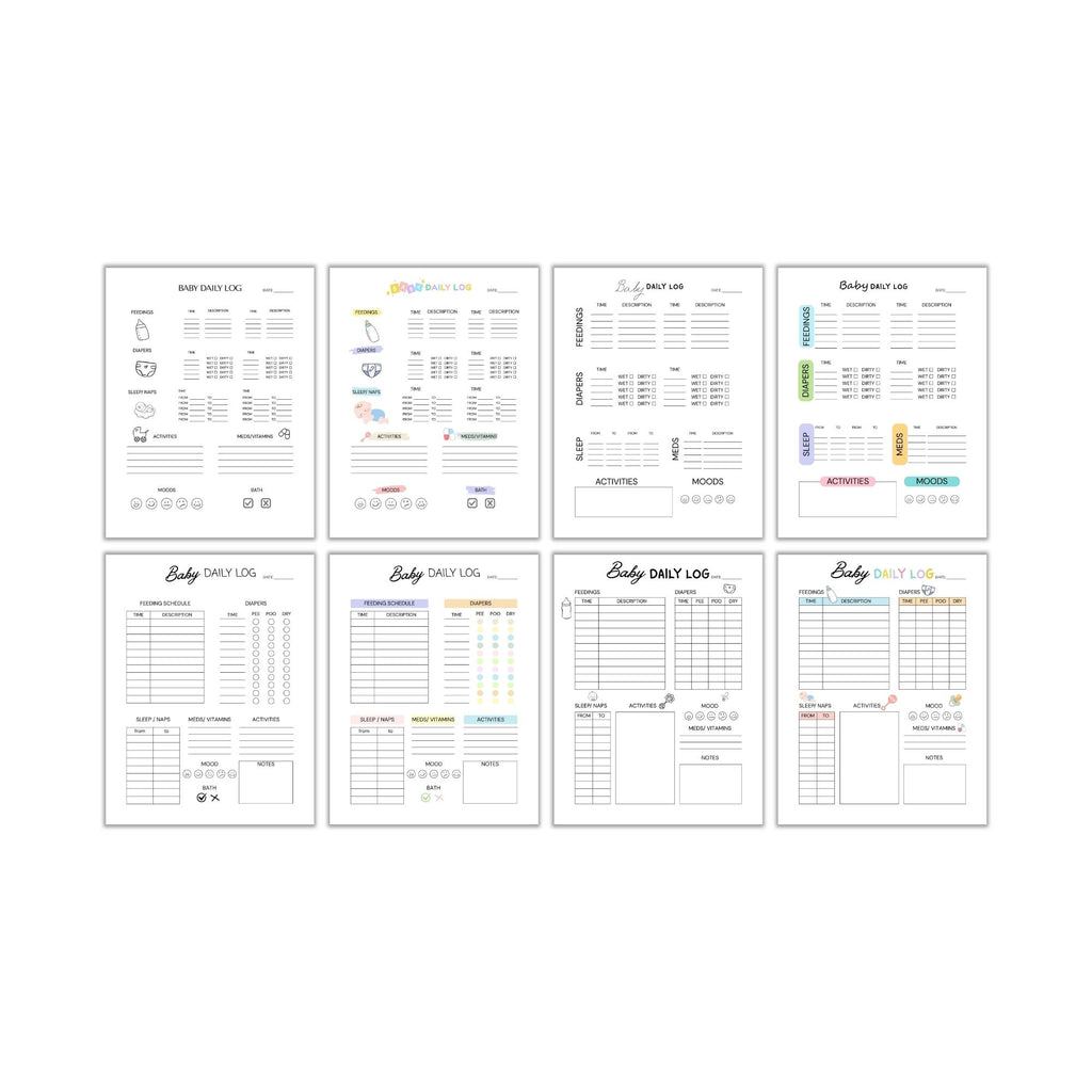 Baby Daily Logs Bundle PLR