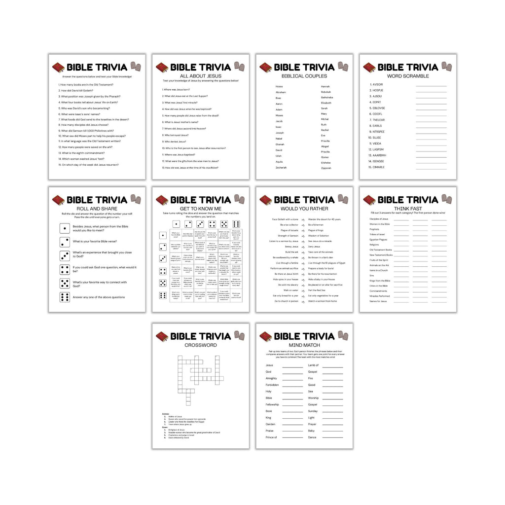 Bible Trivia Games Bundle PLR