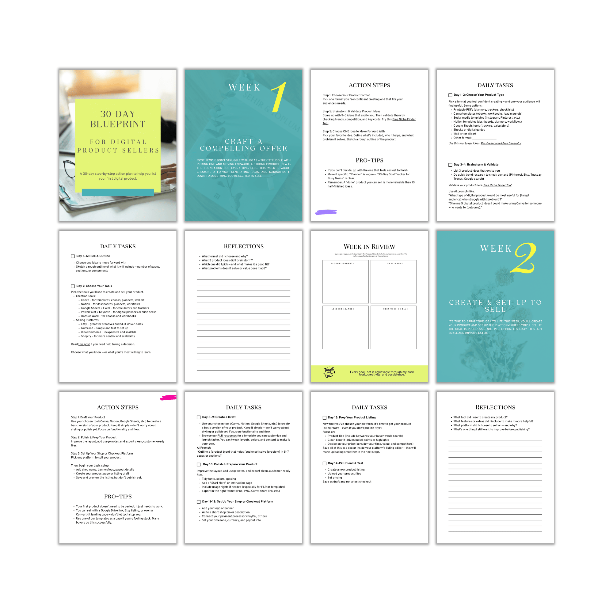 30-Day Blueprint: Create & Launch (PLR Canva Template)