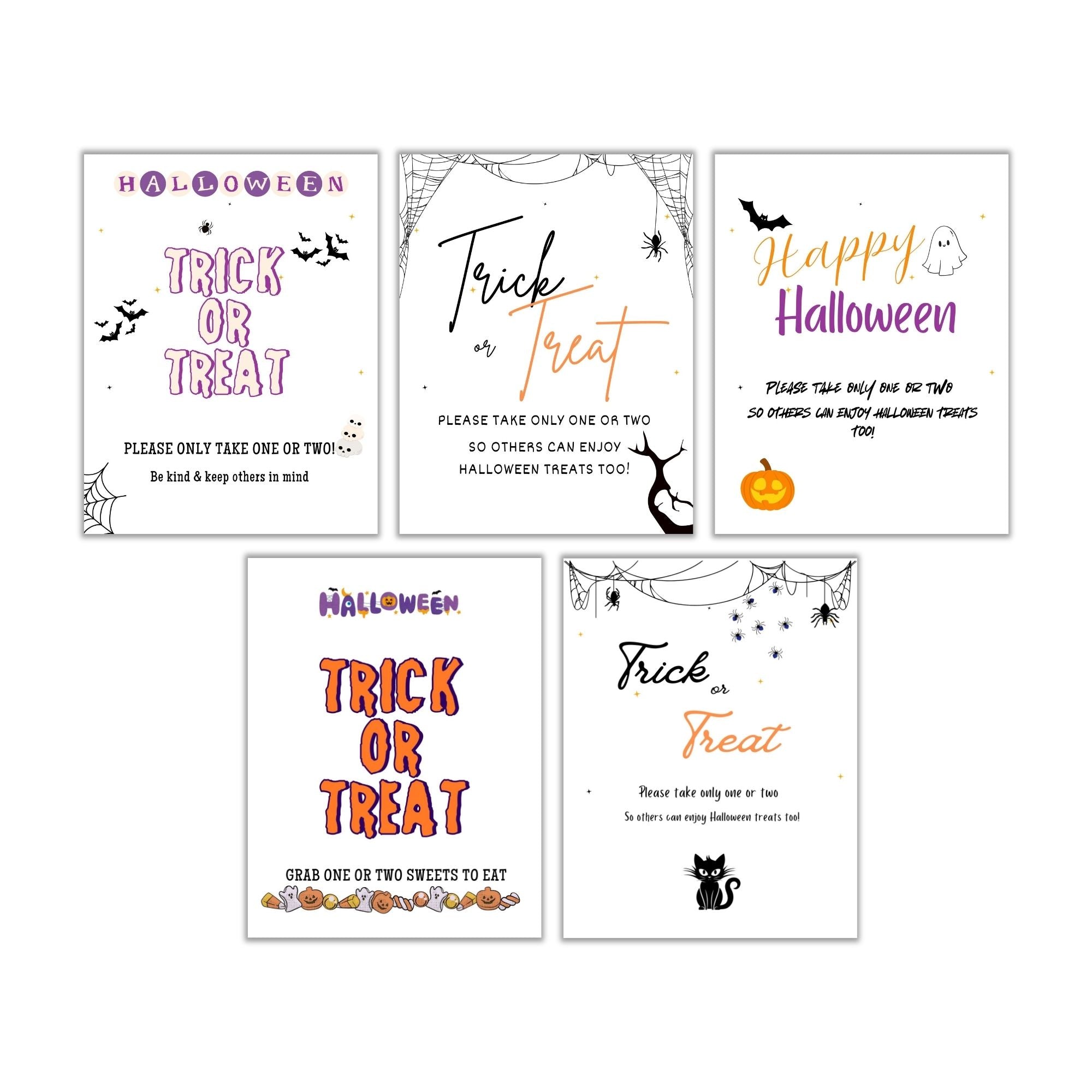 Trick or Treat Signs