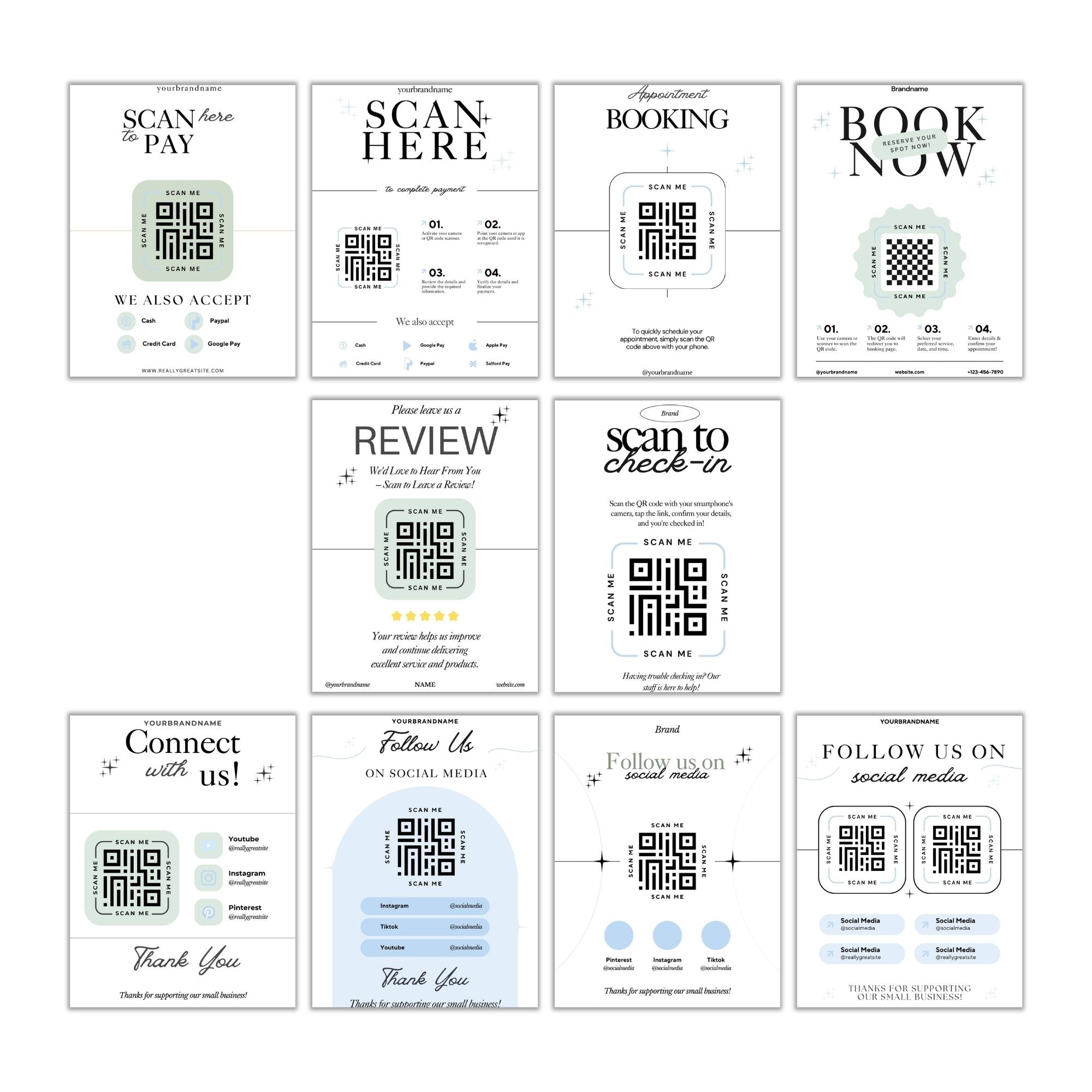 QR Flyers Bundle PLR Template
