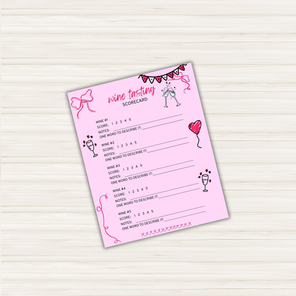 Wine Tasting Cards PLR Template