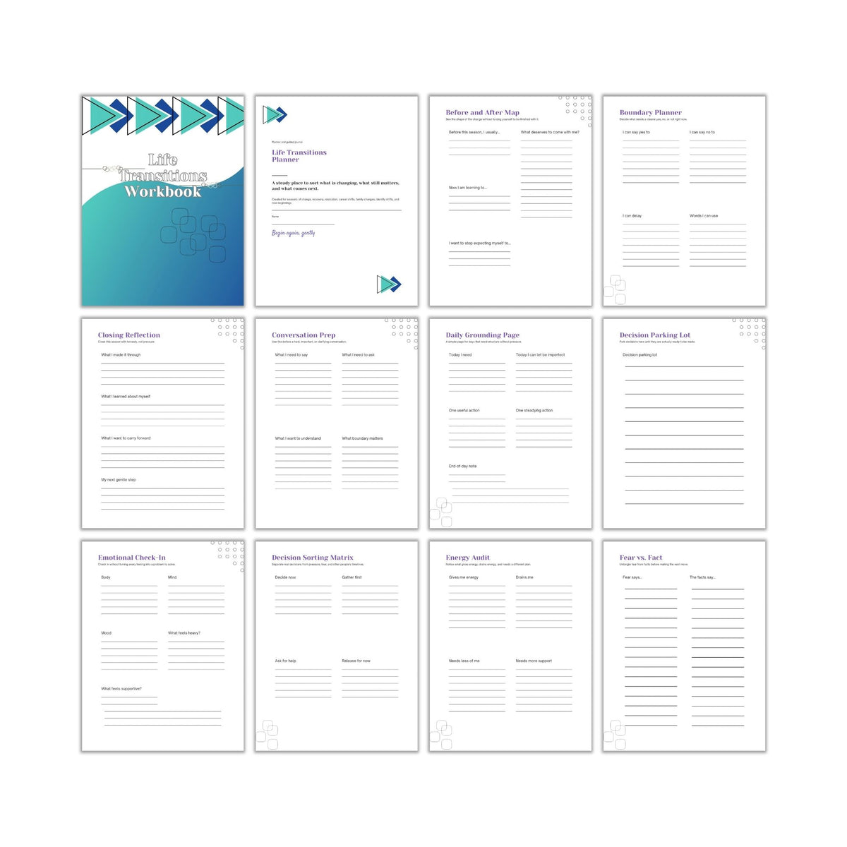 Life Transitions Workbook PLR Template