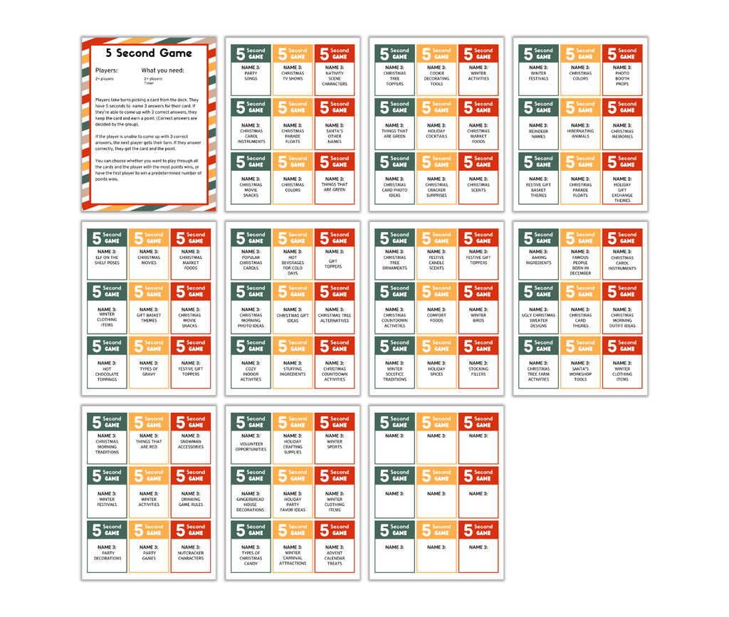 a printable coup sheet for $ 5 each