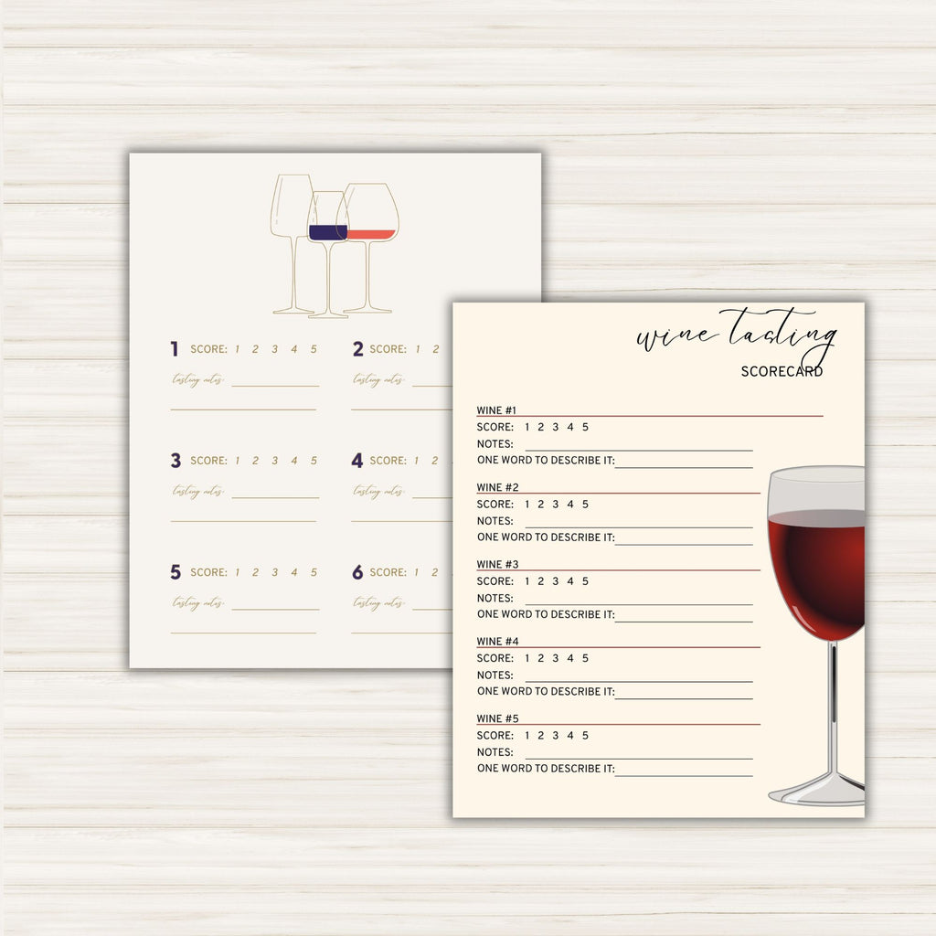 Wine Tasting Cards PLR Template