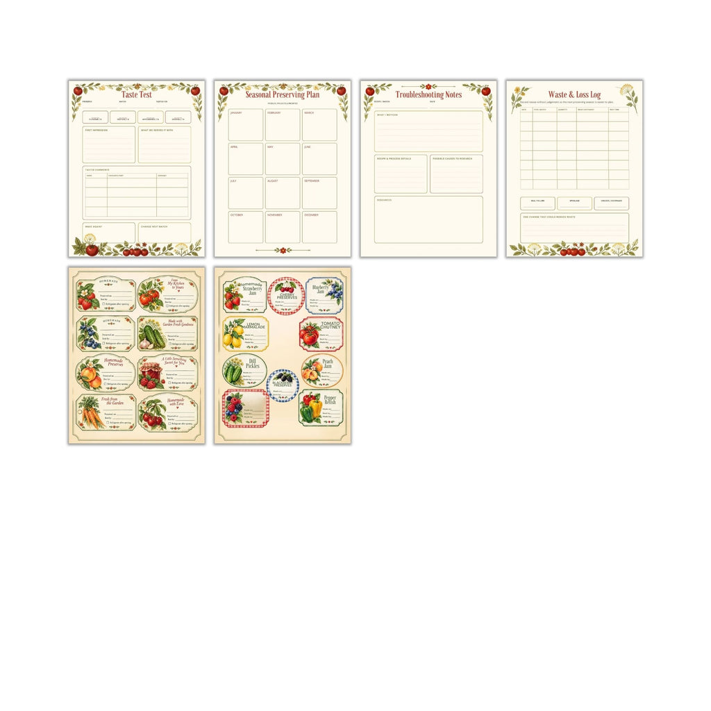 Canning & Preserves Planner