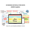 the summer bundle for kids includes a laptop, notebook, and planner