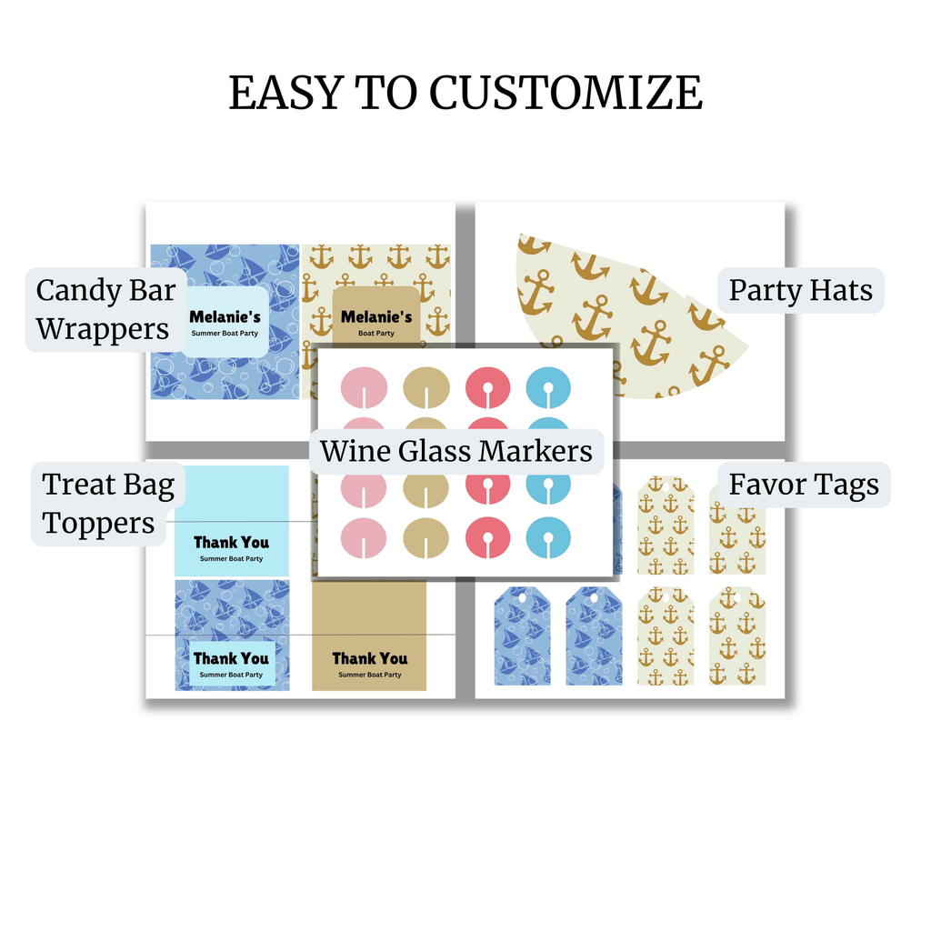 The Complete Boat Party Printable Pack