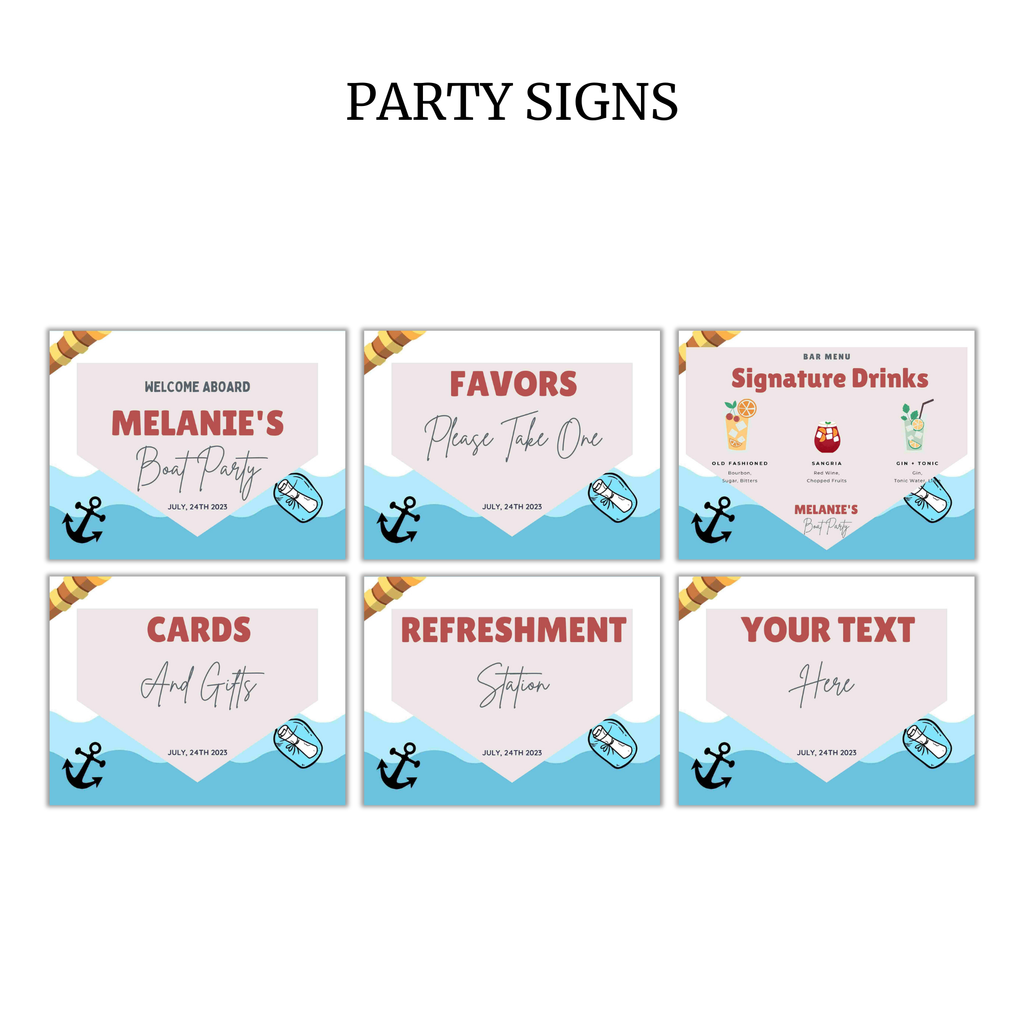 The Complete Boat Party Printable Pack