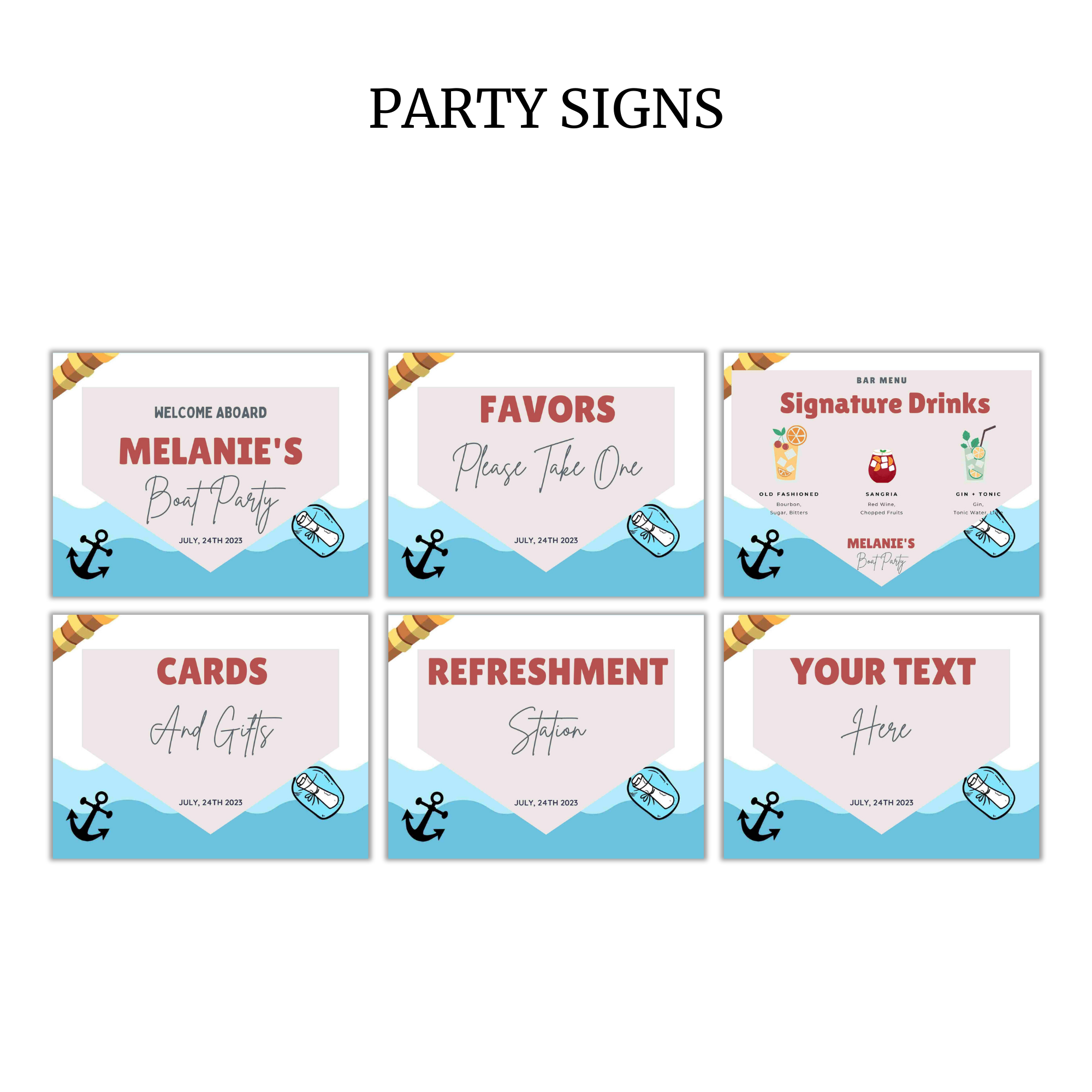 The Complete Boat Party Printable Pack