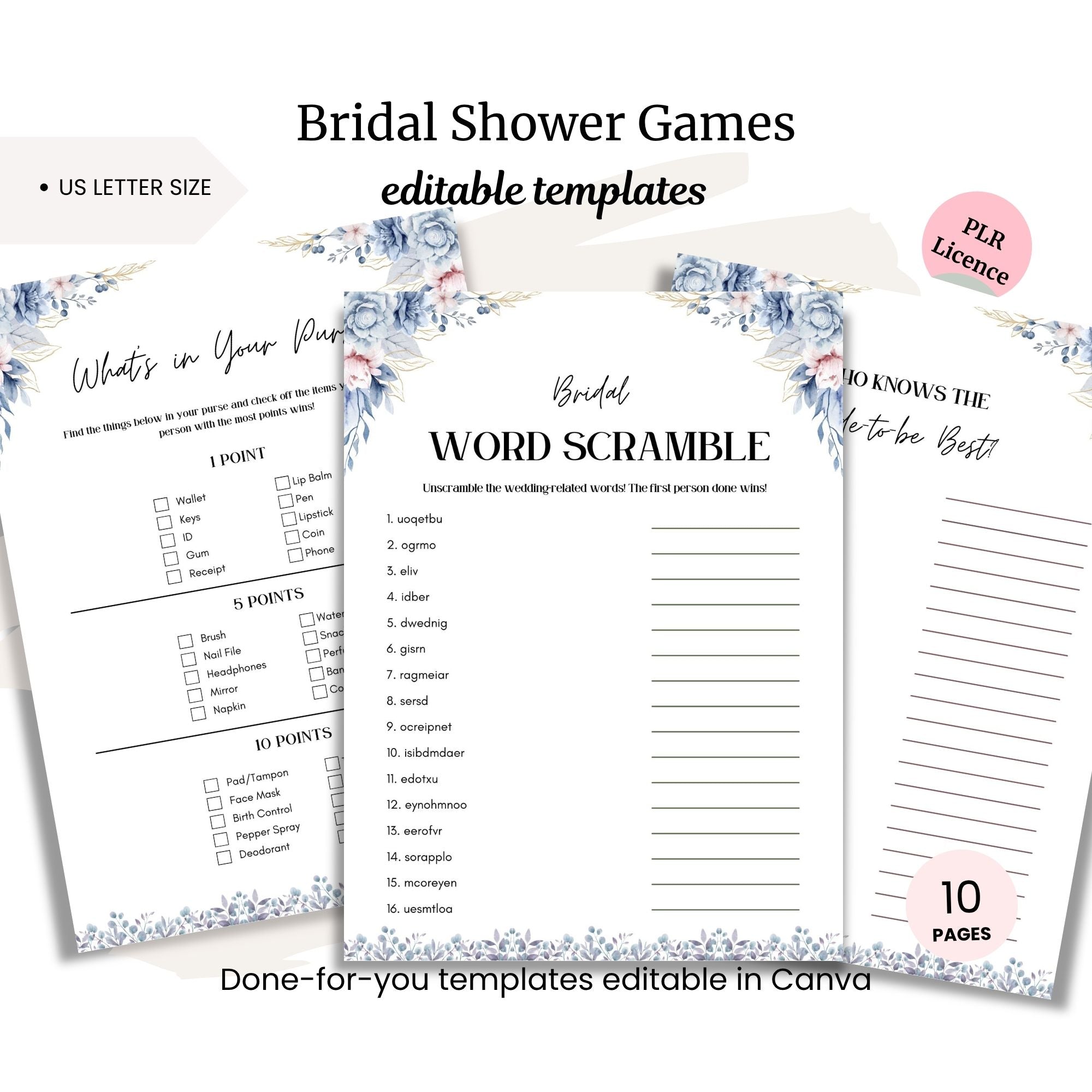 Bridal Shower Games PLR Pack