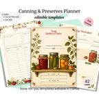 Canning & Preserves Planner