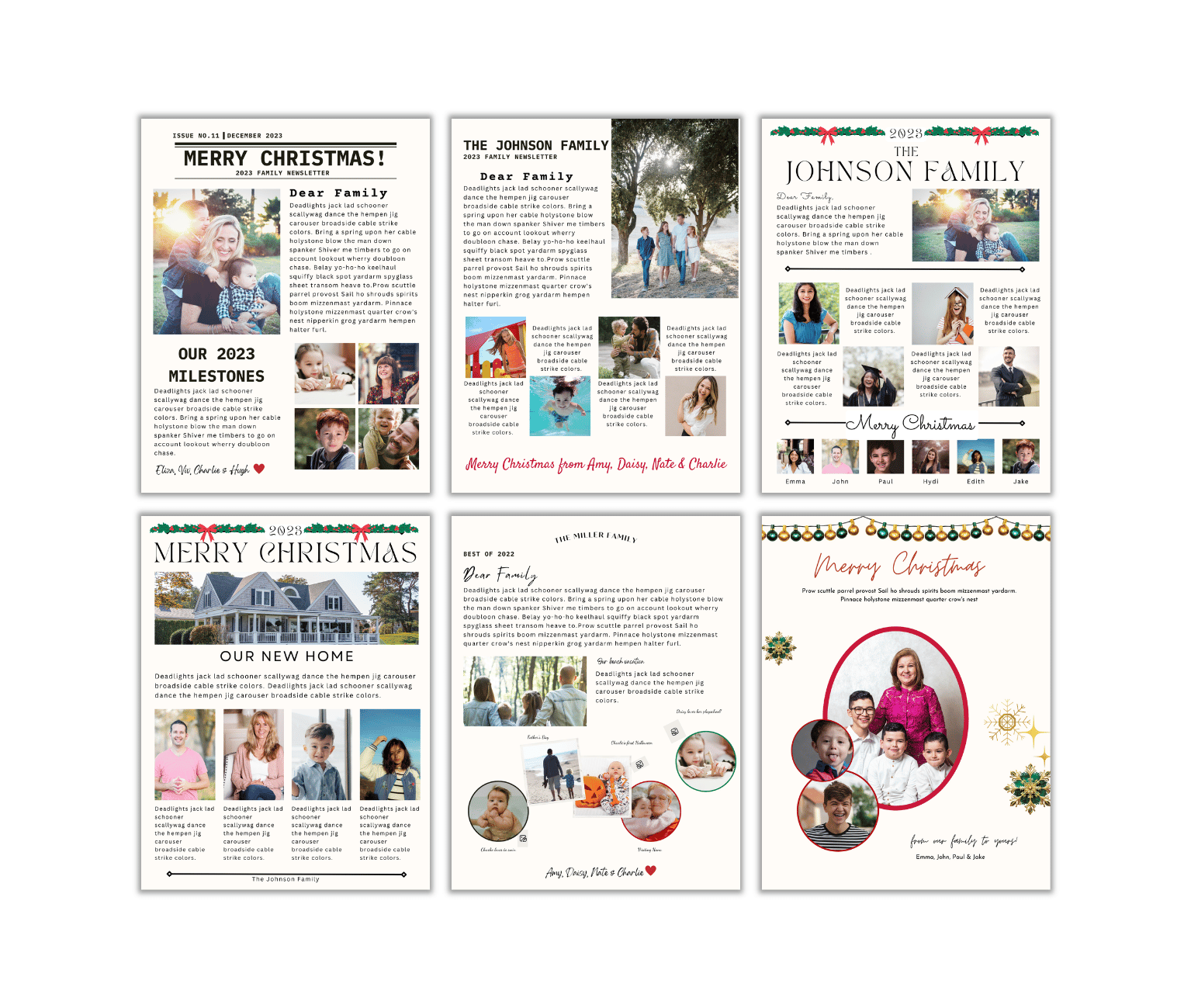 Christmas Newsletter Templates PLR